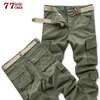 Calça Cargo Camuflada Masculina Casual Algodão Multibolsos Militar Tático Streetwear Macacões Work Combat Calças Longas