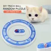 Jouets pour chats, piste amusante, balle rotative, Tunnels combinés, améliore le qi des animaux de compagnie, jeux de Puzzle, bricolage détachable pour chats d'intérieur