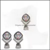 Dangle & Chandelier Earrings Jewelry Vintage Sier Alloy Oxidized Earring For Women Ethnic Flower Bohemian Tassel Jhumka Drop Delivery 2021 M