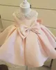 Blumenmädchen-Prinzessin-Kleid für Babys, flauschiger Tüll, Hochzeit, Perlenkragen, Erster Geburtstagsabend E20003 210610