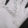 S Sterling Silber für Frauen klassische herzförmige Anhänger Charm Kette Halsketten Marke Schmuck Halskette Q0603