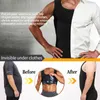 Bel Eğitmen Ter Yelek Erkekler Için Sıkıştırma Korse Zayıflama Vücut Şekillendirici Sauna Tank Üst Egzersiz Gömlek Faja Shapewear