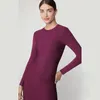 Casual Dresses Top Quality Purple Long Sleeve O-neck Zipper Rayon Bandage Dress Women Bodycon Pencil