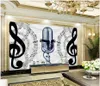 Sfondo personalizzato per pareti 3d poin sfondi murales moderni nota musicale cantare bar ktv background wall papers home 4114646