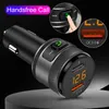 Car Kit Bluetooth Adapter Trådlös FM-sändare Handsfree Calling Stereo MP3 Musikspelare Dual USB-telefon Laddare QC3.0 Snabbavgift Support U Disk