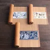 Natural Bamboo Table Runner Handmade vintage Tea Cup Mat Placemat Japanese Flag Home Cafe Restaurant Decoration Coasters 210628243R