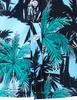 Férias masculinas Casual Manga Curta Aloha Camisa havaiana Palm Tree Impresso Tropical Blue Camisas Camisa Hawaiana 210809