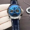 J5 New Premier B01 AB0118A61C1P1 Mens Watch Asia-7750 Automatic White Blue Dial Leather Strap Steel Case Gents Sport Watches 4 Colors Folding clasp