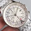 Новые классические мужчины 40 -миллиметровый хронограф Dial Dial Sapphire Glass Quartz Движение хронографа из нержавеющей стали Top Watches247i