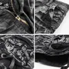 DARPHINKASA Men Cargo Shorts Casual Loose Cotton Military Overalls Camouflage Tie-dye Plus Size 210713