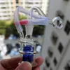 Mini Glass Oil Burner Bong Hookahs Bubbler Water Pipe Joint Maat 10mm met Oils Burners Slang DAB RIGHT-bongen voor roken