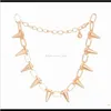 Personality Punk Wind Sense Pointed Rivet For Women Men Exaggeration Spike Metal Jewelry Sn135 66G07 Chokers 7Zdat