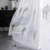 Bordado Janela Varanda Varanda Quarto Branco Cortina Tule Voile Organza Sheer Cortinas Tecidos para sala de estar 211102
