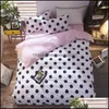 Fournitures de literie Textiles Accueil Gardenbedding Ensembles Mode 100% coton Stripe Twin / FL / Queen / King / Super King Size Quilt Er Drap de lit Pillowc