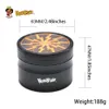 HONEYPUFF Brand Metal Tobacco Smoking Herb Grinders 63MM 4 Piece Window Lighting 100% Aluminum Alloy Smoke Accessory