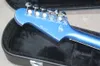 Dave Grohl DG 335 Metallic Blue Semi Hollow Cuerpo Jazz Electric Guitar Guitarra Split Diamond Innlay, Agujeros Dobles F, Hardware de Chrome