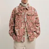 13 Farben Herren Jacken Revers Trend Bedrucktes Winter-Hemd mit abstrakter Linie Ing Modekleidung