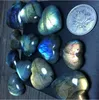 Nuova pietra labrador naturale a forma di cuore cristallo feldspato naturale lucidatura artigianato rotolante per forniture nuziali spedizione veloce RRA11060