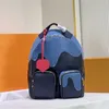 Blå Denim Schoolbag Fashion Unisex Ryggsäck Dubbelficka Ryggsäckar Designers Resväskor Gammal blomma Läderväskor Datorväska