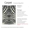 현대 럭셔리 얼룩말 패턴 카펫 거실 주방 러너 바닥 매트 동물 인쇄 침실 지역 깔개 노르딕 스타일 침대 깔개