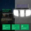 Outdoor Wall Lamps 70 LED Rotary Lamp Intelligent Sensor Waterproof Solar Charged Lighting For Porch Garden Yard