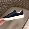 Topp casual herr designerskor tryckt blå brun Lyxdesigner herr sport sneakers tränare sko streetwear snabb frakt