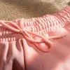 Houzhou Kawaii Joggers Kobiety Spodnie Harajuku Koreański Moda Wysoka Talia Cute Casual Pink Sports Soft Girl Oversize Dreset 211115