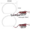 Pour BMW E46 Non projecteur 12V voiture SMD LED yeux d'ange Ultra lumineux voiture-style 2x131mm blanc Halo coton lumière