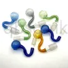 QBsomk Fumer Pipes coloré 10mm 14mm 18mm mâle épais verre pyrex brûleur à mazout conduites d'eau plates-formes bongs 30mm gros bols