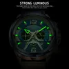 Lige mannen horloges top merk luxe blauw lederen chronograaf sport horloge voor mannen mode datum waterdichte klok reloj Hombre 210804