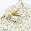 Puff Sleeve Girls Shirt Casual Top Fashion Flower Print Kids Clothes Summer Cute Blouse 1-5Y 210515