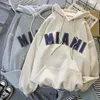 Women Hoodies Super Fire Sweatshirt Female Autumn Winter Plus Velvet Loose Casual Lazy Wind Coats Clothes Marcus Size Tops 210809