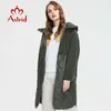 Astrid Women's Outono Casaco de Inverno Faux Fur Tops Moda Costura Down Jacket Capuz Plus Size Parkas Mulheres Am-7542 210923