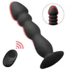 Vibrant Butt Plug 10m télécommande sans fil Vibromasseur mâle pour Gays 10 vitesses Vibrative Anal Sex Toys Anus Massage de la prostate Y201118