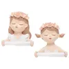 Toilet Paper Holders Decorative Cute Girl Holder Towel Rack Wall Mounted Bathroom Kitchen Roll Tissue