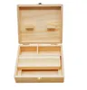 Wooden Stash Boxes Smoke tool set Cigarette Tray Natural Handmade Wood Tobacco And Herbal Storage Box For Smoking Pipe KKB7096