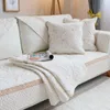 Stoelhoezen Katoen Corner Sofa Cover Witte Bloemen Patroon Vier Seizoenen Universele Moderne Simplicity Cushion Handdoek L Vorm Bank