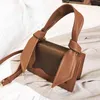 Contrast color Square Tote bag 2021 Fashion New High Quality PU Leather Women's Digner Handbag Casual Shoulder Msenger BagN5N6