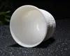 세라믹 부처님 단어 컵 하트 Sutra Mantra 길조 마스터 찻잔 흰색 도자기 단일 컵