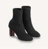 الجوارب الأحذية الخريف الشتاء النساء أحذية محبوك مرونة مثير إلكتروني مارتن الكعوب سميكة امرأة عالية الكعب حجم كبير 35-41