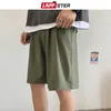 LAPPSTER hommes Style japonais solide Cargo course Shorts été hommes Streetwear Harajuku sueur mâle Harem Joggers 5XL 210716