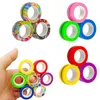 Magnetiska ringar gynnar fidget spinnare leksak för ångest relief stress sensory unzip antistress leksaker terapi pack vuxna tonåringar barn magnet finger gyro