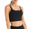 Thin Shoulder Belt Yoga Outfits Tanks Camis Sports Underwear Women's Shockproof Gathered Beautiful Back Yoga Suspender Vest Running Fitness Bra