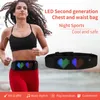 Outdoor Sport Running Lights Chest Bags Led Night Running Bluetooth Connect Chest Bags Warning Lights Usb Charge Chest Bag#g30 Q0705