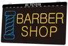 TC1318 Barber Shop Open Light Sign Dual Color 3D Engraving