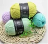 1PC Nouvelle mise à niveau 10 boules / lot 500g fil de coton de lait de soie naturelle fil épais pour tricoter bébé laine crochet fil tissage fil Y211129