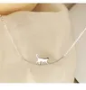 collier en argent mode personnalité chat simple belle animal clavicule chaîne boutique cadeau