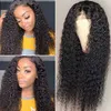 Perruque brésilienne Remy bouclée Jerry, cheveux naturels, Lace Frontal HD Transparent, densité 130, 5x5, avec Closure, pour femmes