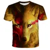 عشاق الذئب مطبوعة القمصان الرجال 3d القمصان الأعلى المحملة قصيرة الأكمام camiseta جولة الرقبة الزى أزياء عارضة
