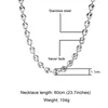 2019 NEW HIP Hop width 11MM 60CM stainless steel gold and silver coffee bean chain necklace men's jewelry 1118 Q2